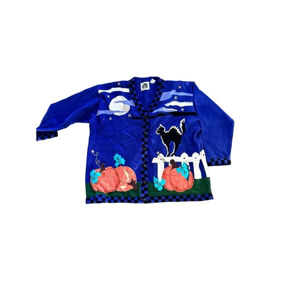 Storybook Knits Women Button Down Halloween Christmas Cardigan Plus Size 3X - Picture 1 of 8